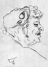 Alma Mahler (Cartoon von Dolbin)