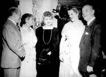 Alma mit Thomas Mann und  Eugene Ormandy