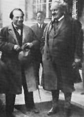 Franz Werfel (links) und Gerhart Hauptmann
