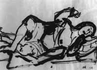 Oskar Kokoschka: "Sketch for Woman in Blue"