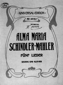 Alma Mahler 5 Lieder
